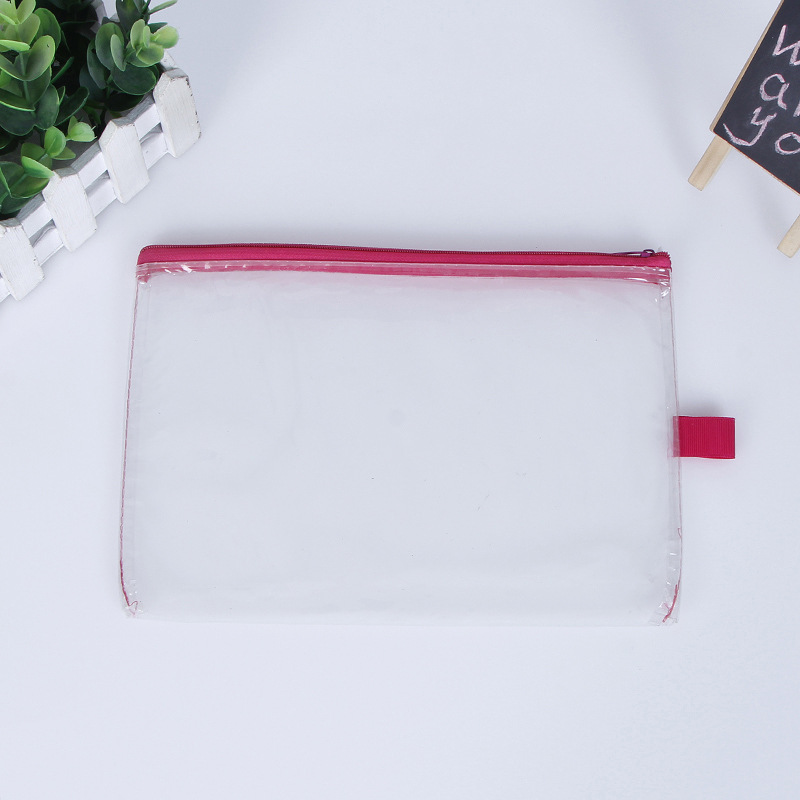 Custom waterproof clear pvc slider plastic zipper bag
