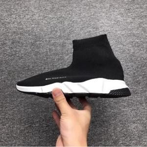 China BALENCIAGA SPEED TRAINERS MENS SHOES BLACK AND WHITE FOR CHEAP W/BOX on sale 