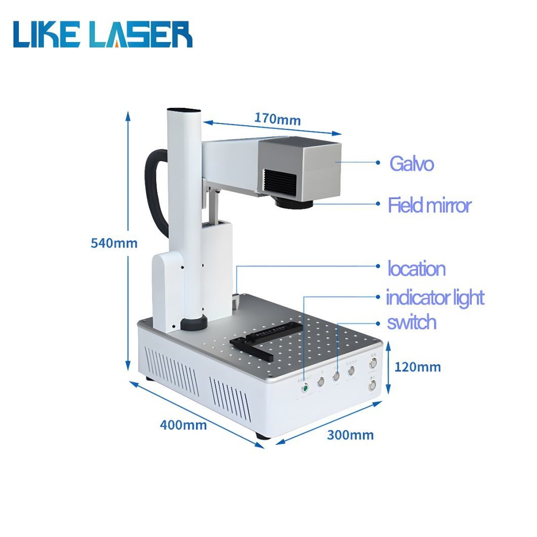 20W 30W 50W 80W Fiber Laser Marking Machine Laser Marker PVC ID Card Laser Printer Mini Portable for Jewelry Cup