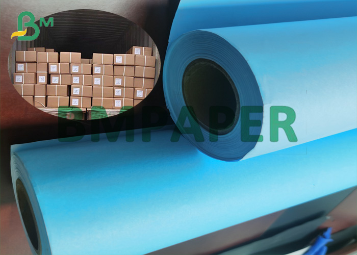  80gsm Double Single Side Matt Blue CAD Plotter Printing Paper Roll (3)