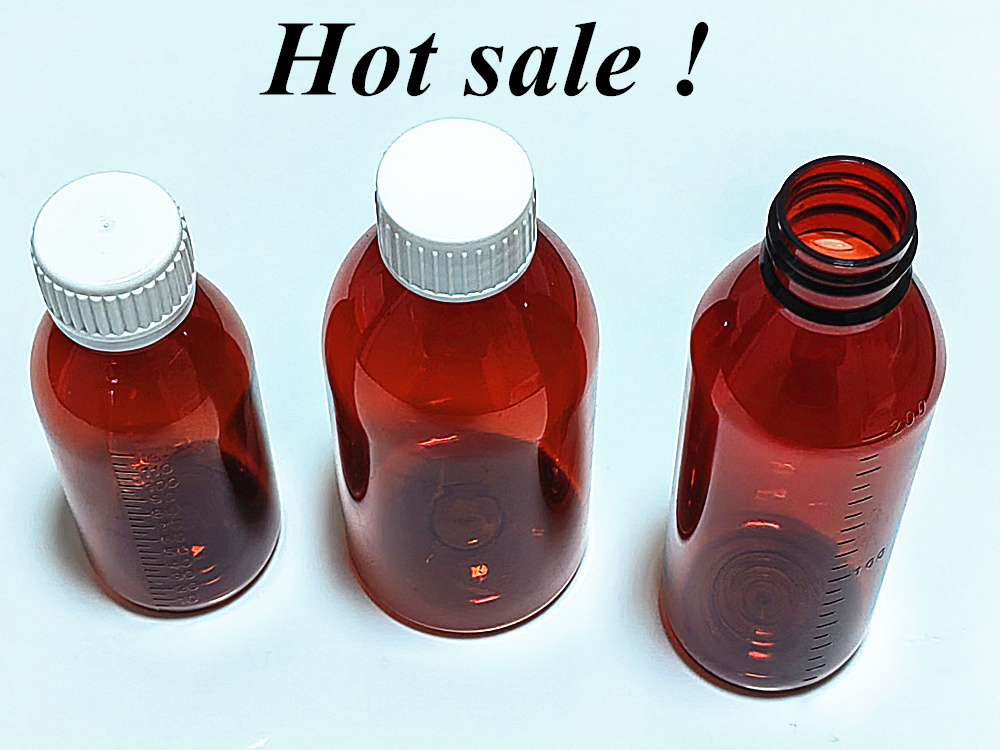 100ml 120ml 150ml Oral Liquid Pet Amber Empty Cough Syrup Bottle with Ropp Cap