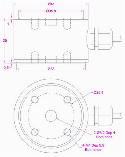 Press_Load_Cell_With_Flange_Mounting