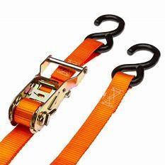China 25mm 8 Meters S Hook Ratchet Tie Down Straps Self Winding on sale 