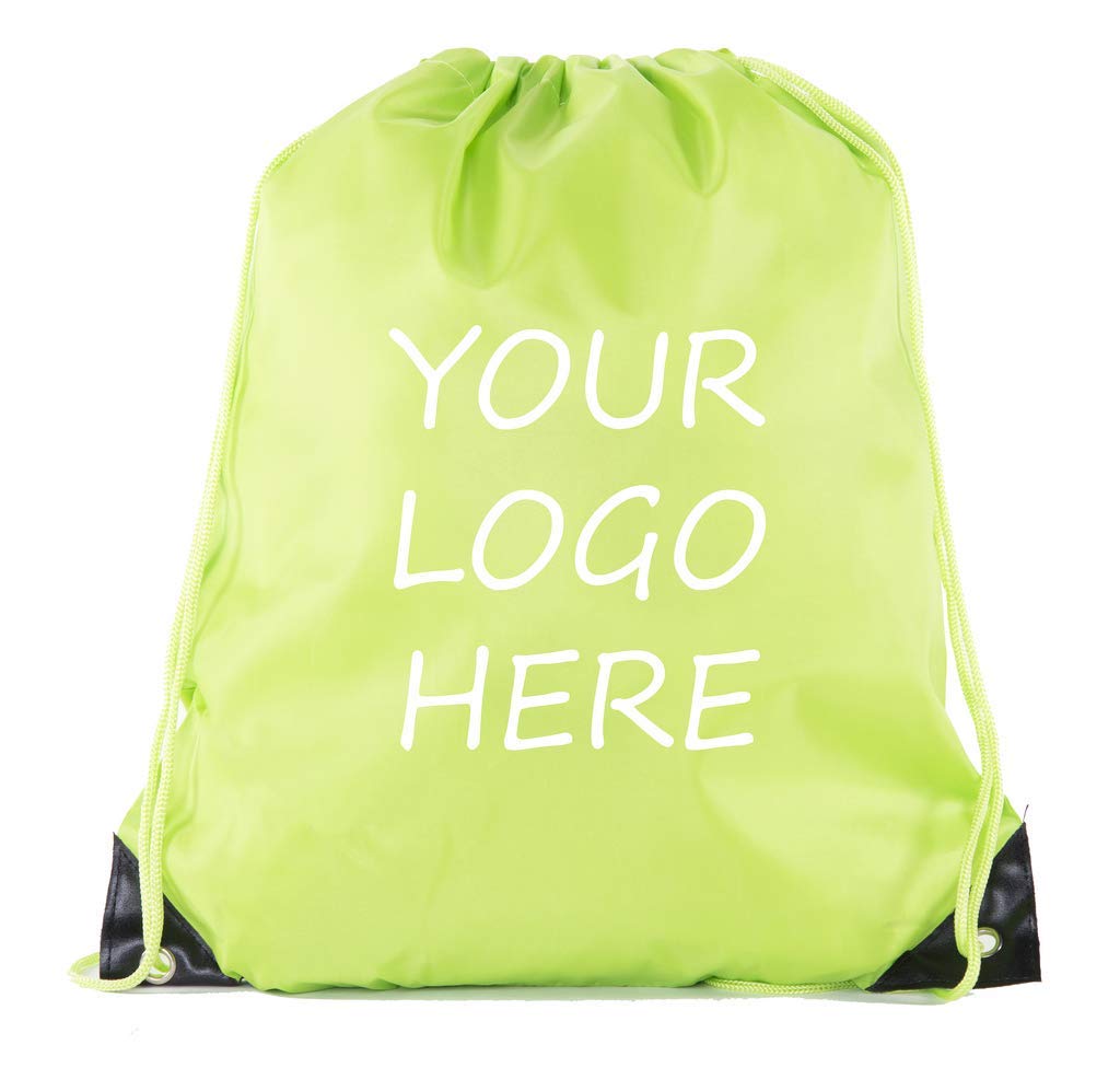 Customized Standard Recycled 210D Polyester Silk screen printing drawstring bags