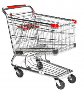China Power Coating Steel American Style 120L, 125L, 150L, 180L Supermarket Shopping Trolleys on sale 