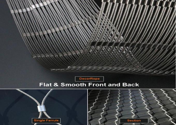 Easily Assembled Cable Wire Mesh Stainless Steel High Strength Webnet