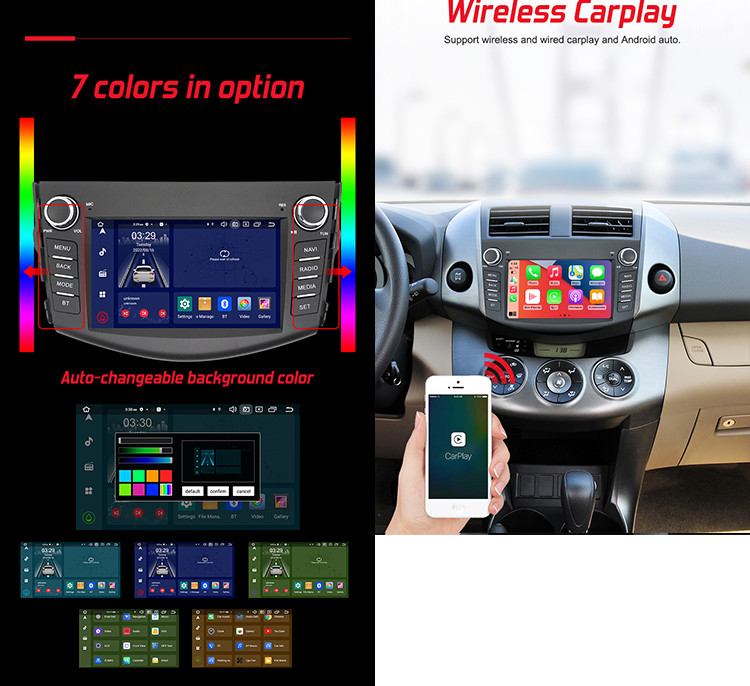 Toyota RAV4 OEM Car Radio With 4G DSP Wireless Carplay And 360 Bird View Camera