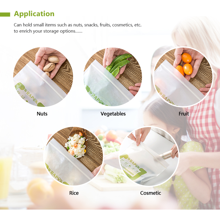 EN 13432 approved 100% food grade compostable biodegradable plastic k bag