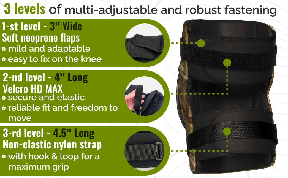 easily adjustable knee pads