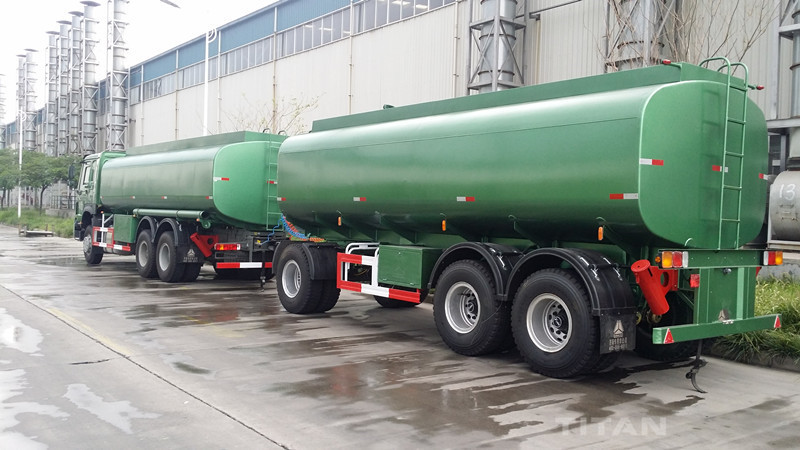 36000 liter fuel tanker semi trailer with for the carrying of palm oil and refined palm kernel oil