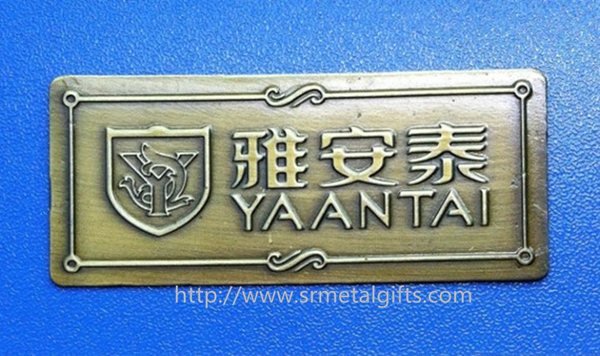 vintage brass emblem plaques sign plates