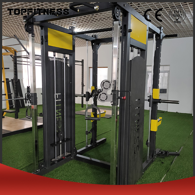 Commercial Gym Equipment Squat Rack Smith Combination Multi Smith Function Trainer Power Rack Smith Machine