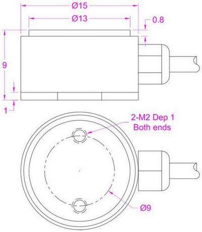 minature clamp force sensor 10lb