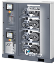 30kw Atlas Copco Oil Free Screw Air Compressor AQ-30 VSD 72dB Noise Level 0