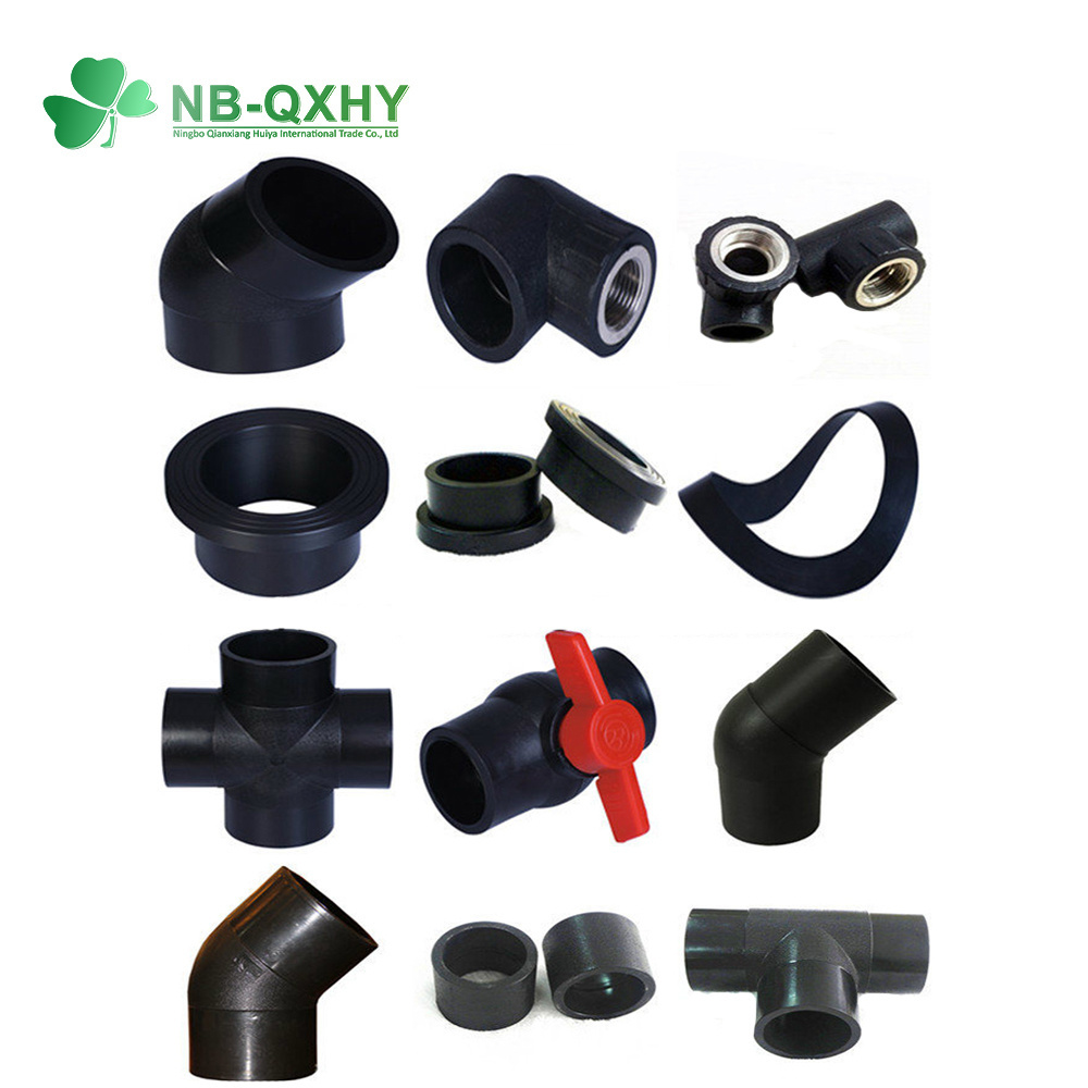 SDR11 PE Water Pipe Fittings HDPE 90 Degree Thread Elbow