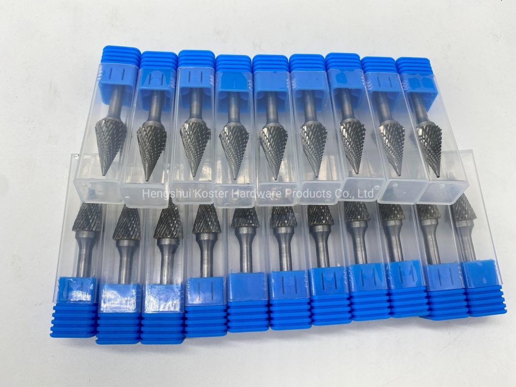 6mm 6.35mm Shank Solid Cutting Tools Tungsten Burs Rotary Set 1/4inch Diameter Double Cut Grinding Carbide Burr Cutter
