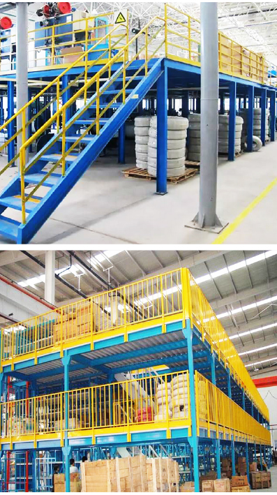 Steel Structure Garret Mezzanine Floor Platform Heavy Duty Rack