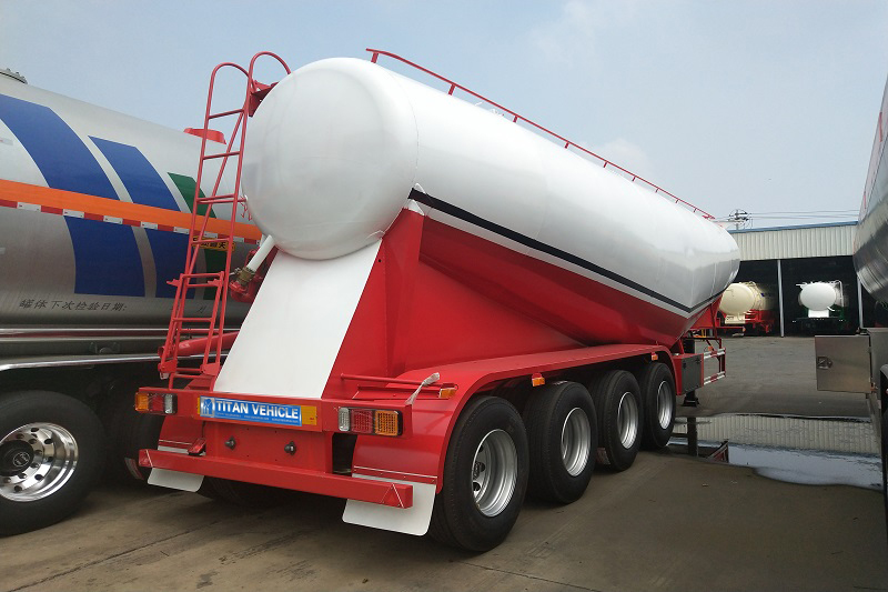 TITAN 4 axles 50 tons cement powder tanker trailer for sale