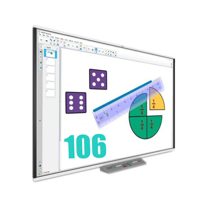 Educational Touchscreen Smart Interactive Whiteboard 106 Inch