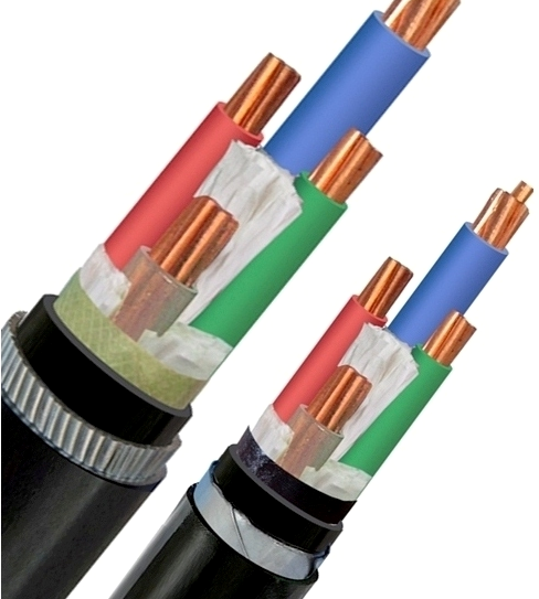 0.6/1kV XLPE DSTA PVC YJV22 Cable 4x300 mm2 Steel Tape Armored Electrical Power Cable