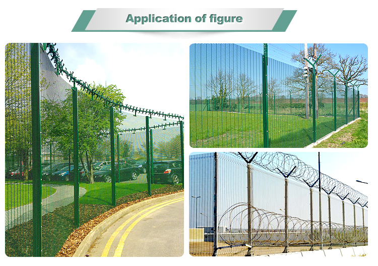 Factory price dark green color security 358 fence