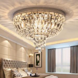Crystal Flush Ceiling Lights Uk Round Shape For House