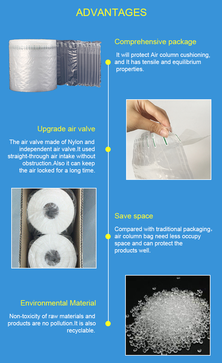 Material Safety And Environmental Protection Air Bubble Column Bag Protection