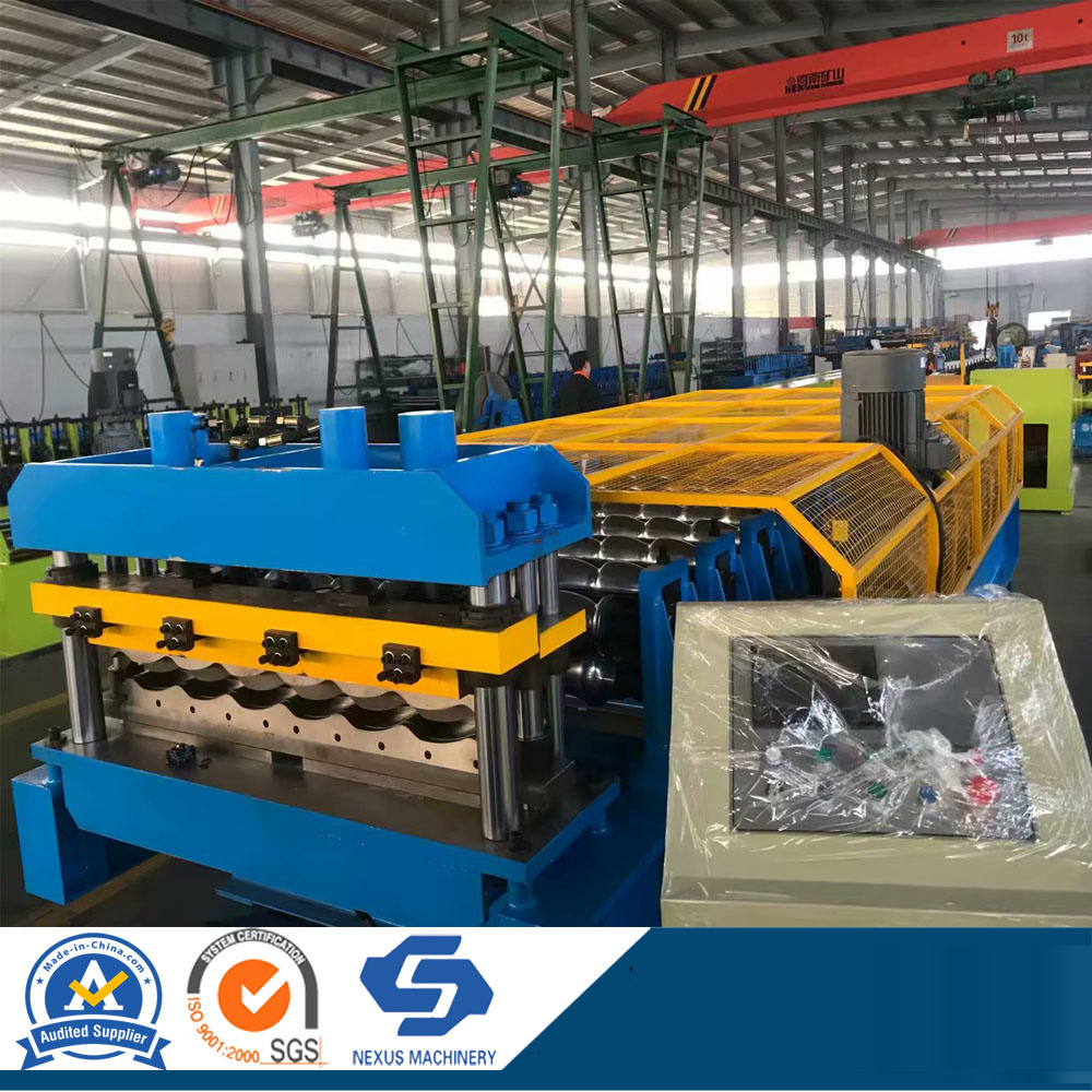 Nexus Machinery Roof Tile Sheet Roll Forming Machine with High Quality/ Metal Glazed Tile Making Machine with Gearbox transmission