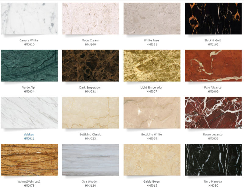 Golden/Brown/Grey/White/Beige/Black/Yellow/Bianco Cararra/China Cheap Marble for Flooring/Tile/Covering/Wall/Slab