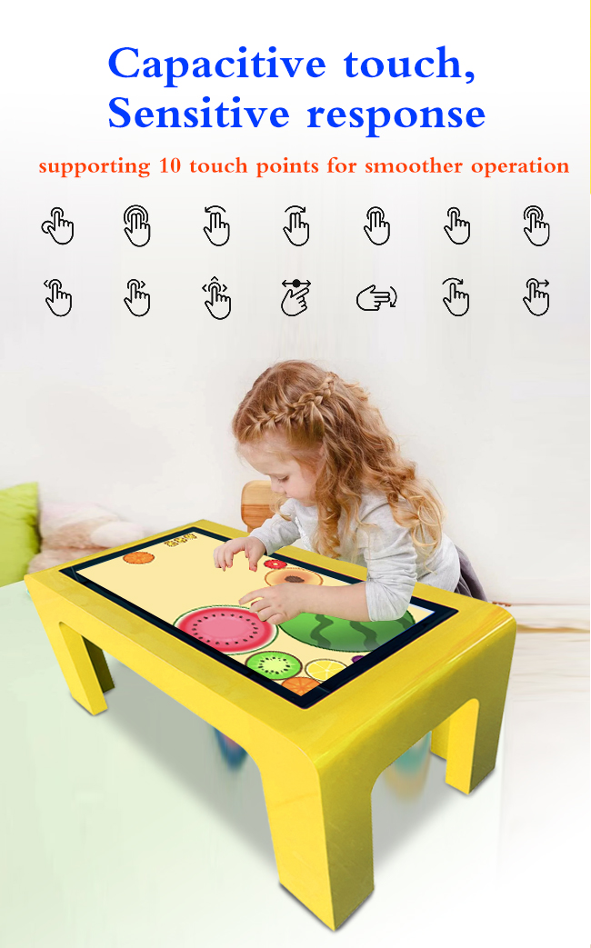 43 Inch Smart Waterproof Interactive Touch Screen Coffee Table For Kids
