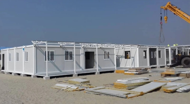fold out container homes build