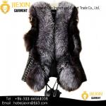Custom Women Genuine Fur Waistcoat Whole Skin Real Fox Fur Vest