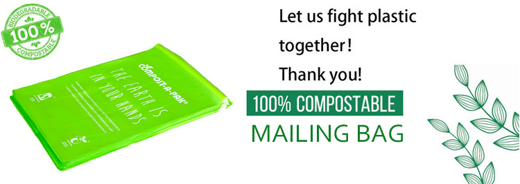 En13432 100%Compostable Biodegradable Cornstarch Post Bag for Courier