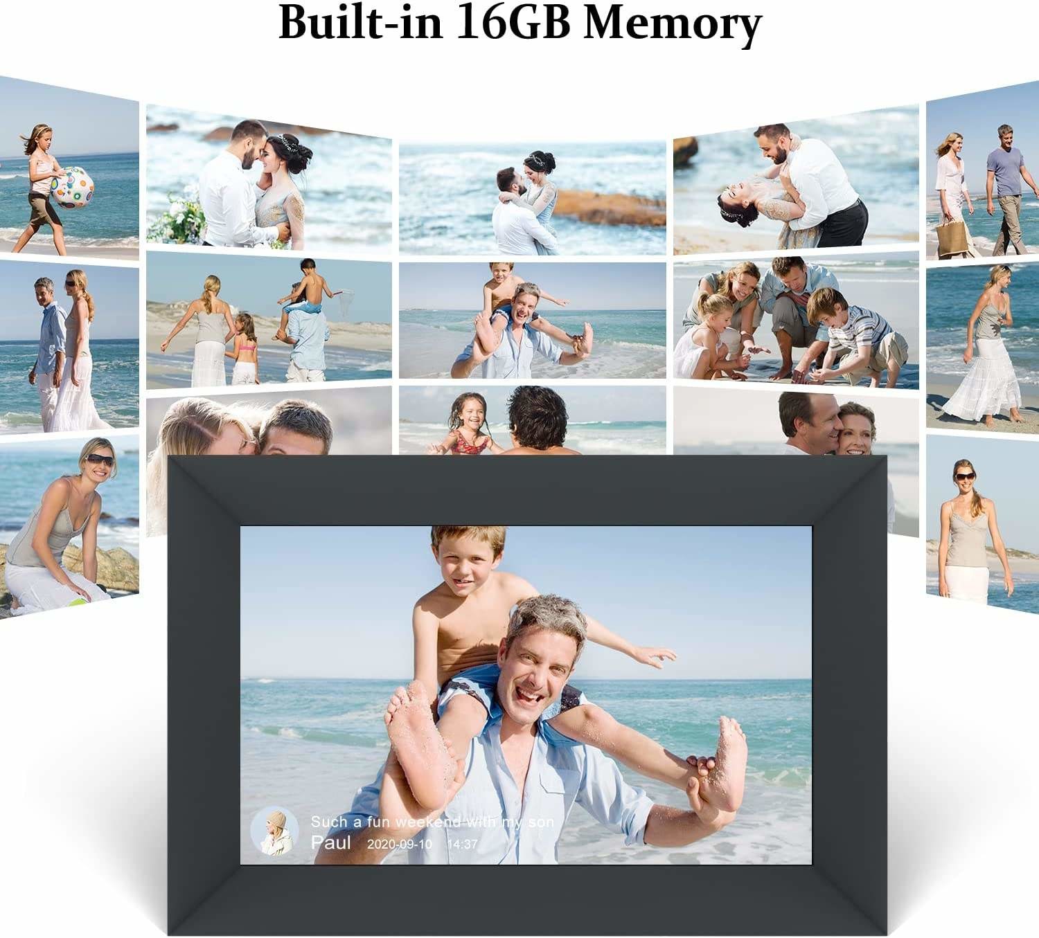 Customized Smart Cloud Picture Frame Auto-Rotate IPS Touch Screen WiFi Digital Photo Frame