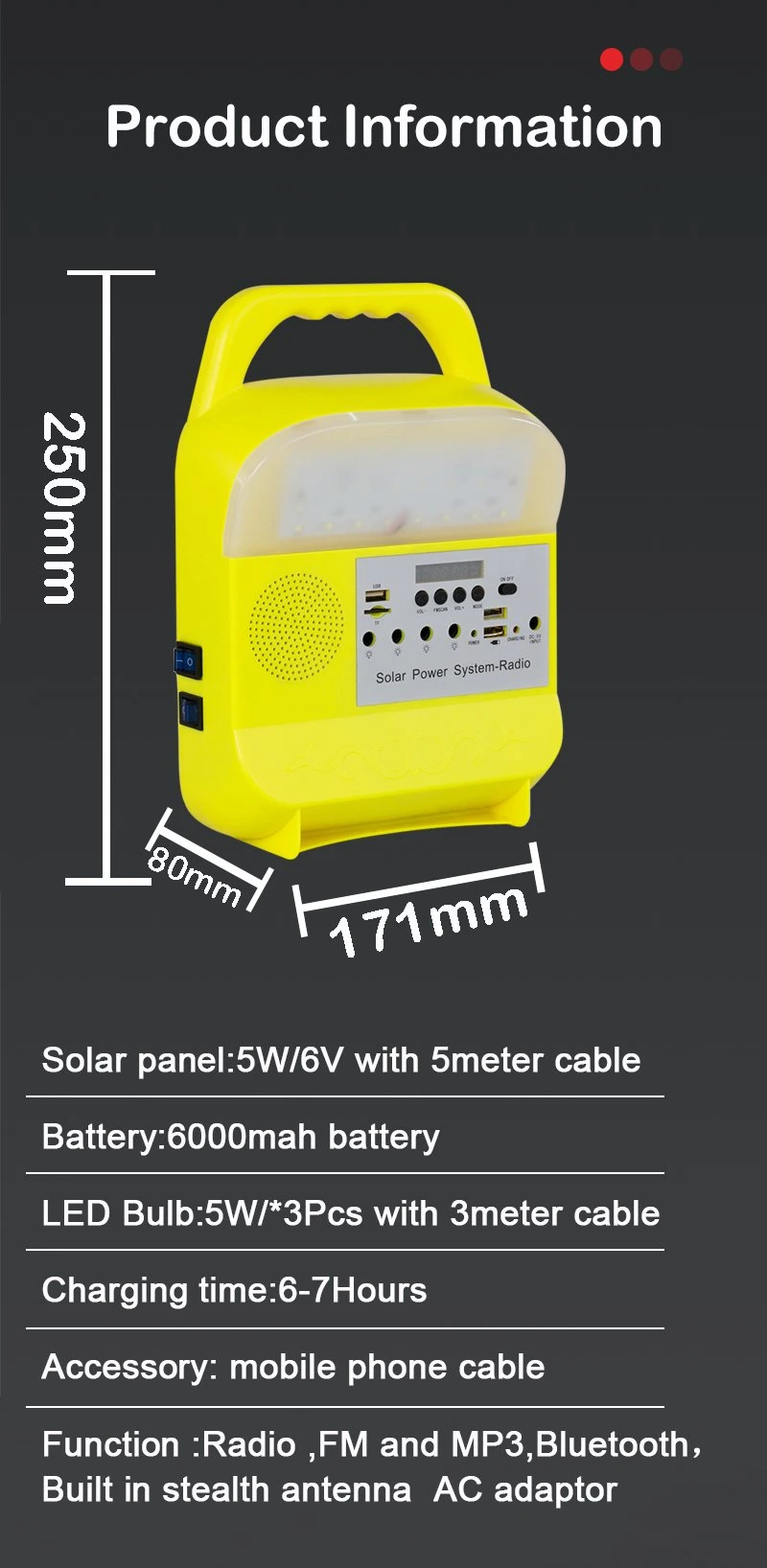 Emergency Standby Power Generation Lighting Portable off Grid Small Solar Power Station Solar Light