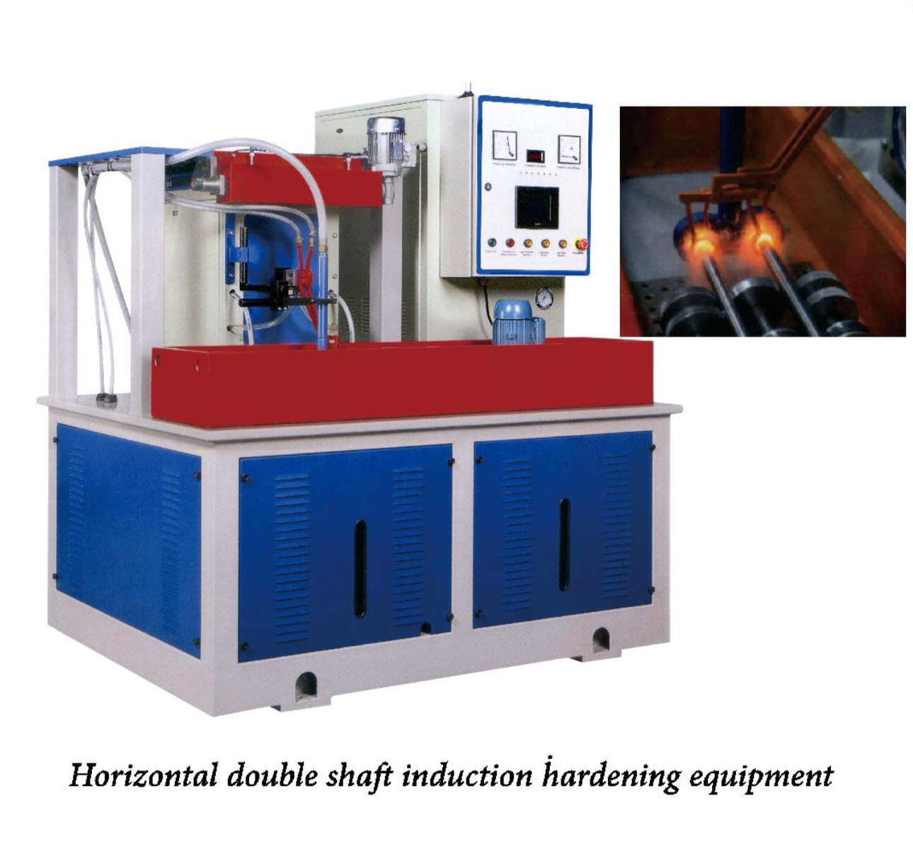 horizontal double shaft induction hardening machine