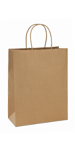 BagDream 10x5x13" Brown Shopping Bags 25PCS