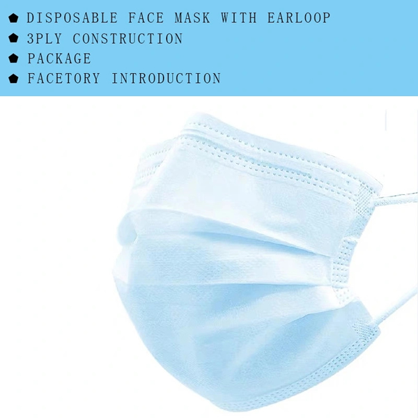 Disposable 3-Ply Non-Woven Face Mask