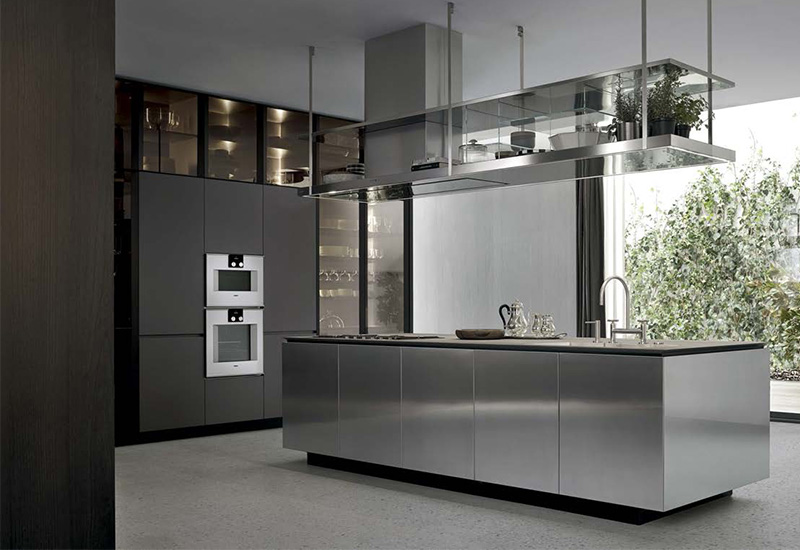 Latest Modern Kitchen Designs 2021 Custom Made American Modern Stainless Steel Kitchen Cabinets