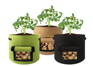 China Customized Gallon Felt Fabric Garden Plant Non Woven Grow Bags Potato Grow Bags on sale 