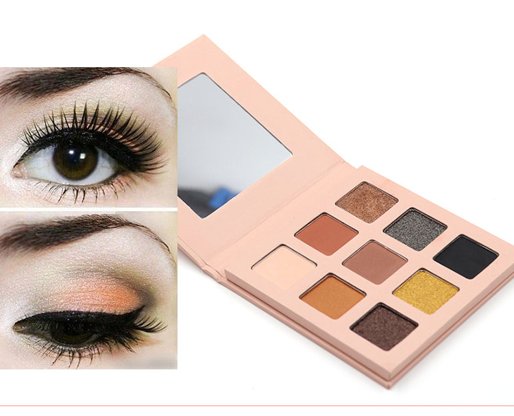 Wholesale price high quality square eyeshadow 9 color makeup custom eyeshadow palette