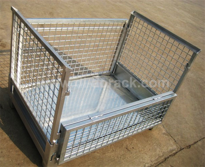 Warehouse Heavy Duty Foldable and Stackable Steel Stillage Cage