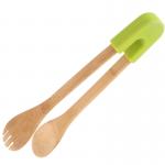 Vegetable 20cm 25cm Wooden Cooking Utensils Bamboo Baking Bread Pastry Serving Tongs