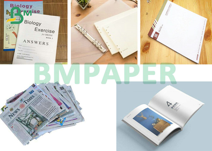 1000mm Width 55gsm Offset Paper Jumbo Roll For Book Inner Pages 