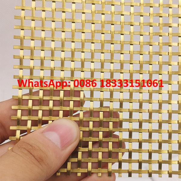 Brass Color Finsh Stainless Steel Wire Mesh Inserts For Cabinet