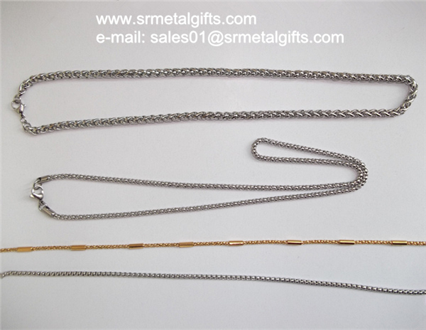 stainless steel jewelry rolo chain necklace