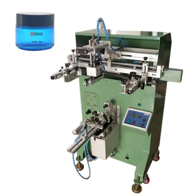 Glass bottle screen printing machine semiautomatic 1 color