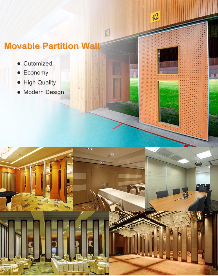 restaurant sound proof movable partition wall,sound acoustic folding movable parittion