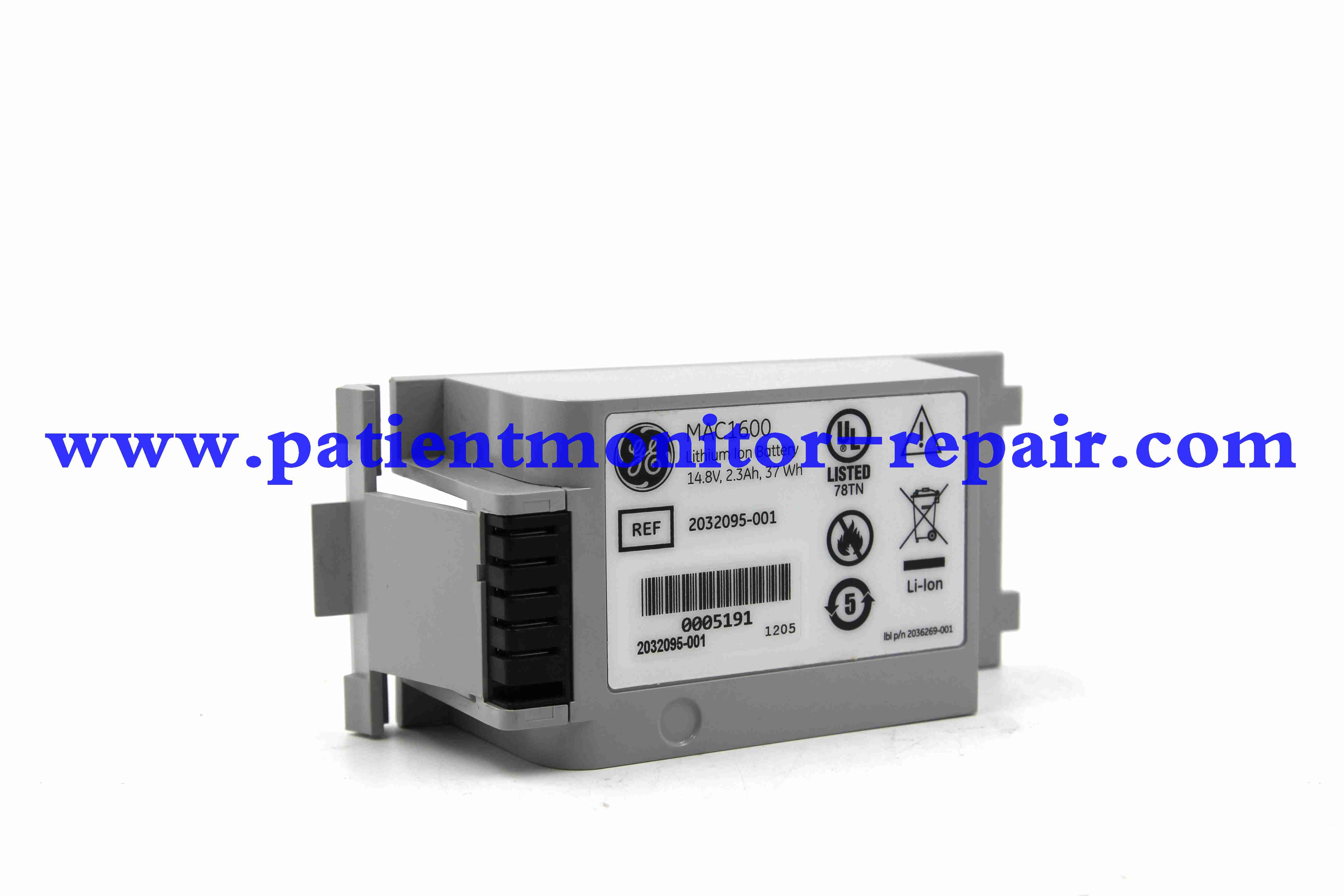 GE MAC1600 ECG monitor battery REF2032095-001(14.8V 2.3Ah 37Wh) 