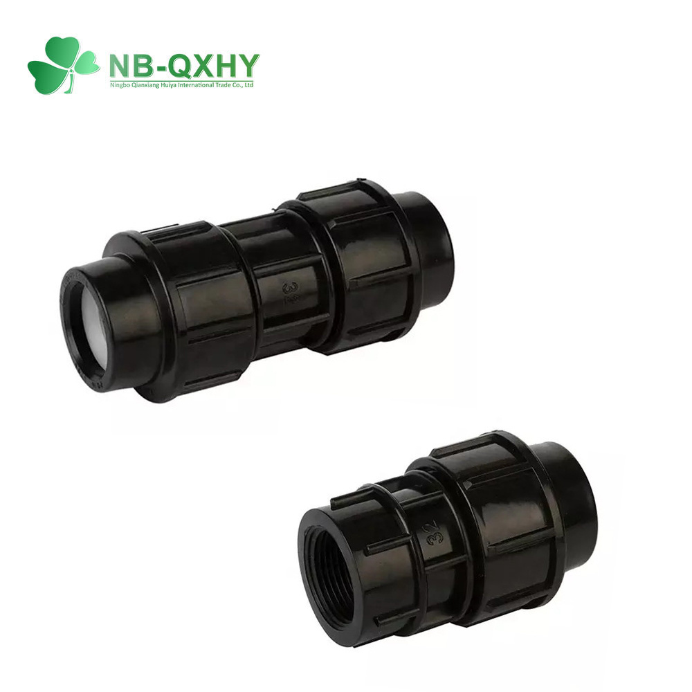 Anti-UV Black Color Irrigation PP Compression Pipe Fitting Adaptor Coupling for Pn16